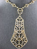 LARGE 3.77CT DIAMOND 14KT YELLOW GOLD TEAR DROP CHANDELIER BY THE YARD NECKLACE
