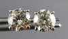 ESTATE 1.45CT DIAMOND 14K WHITE GOLD CLASSIC ROUND 4 PRONG MARTINI STUD EARRINGS