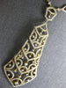 LARGE 3.77CT DIAMOND 14KT YELLOW GOLD TEAR DROP CHANDELIER BY THE YARD NECKLACE