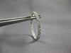 ESTATE 1.0CT DIAMOND 14KT WHITE GOLD 3D ROUND HOOP INSIDE OUT HANGING EARRINGS