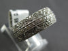 WIDE .85CT DIAMOND 14KT WHITE GOLD 3D FILIGREE 3/4TH ETERNITY ANNIVERSARY RING