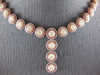 EXTRA LARGE 34.15CT PINK & FANCY YELLOW DIAMOND 18K ROSE GOLD 3D TENNIS NECKLACE