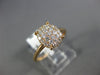 ESTATE WIDE .37CT DIAMOND 18K ROSE GOLD 3D CLASSIC 4 PRONG CLUSTER OVAL FUN RING