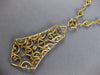 LARGE 3.77CT DIAMOND 14KT YELLOW GOLD TEAR DROP CHANDELIER BY THE YARD NECKLACE