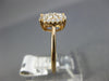 ESTATE WIDE .37CT DIAMOND 18K ROSE GOLD 3D CLASSIC 4 PRONG CLUSTER OVAL FUN RING