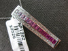 LARGE 1.55CT DIAMOND & AAA PINK SAPPHIRE 14KT WHITE GOLD 3D BAR FLOATING PENDANT