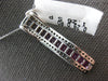 LARGE 1.55CT DIAMOND & AAA PINK SAPPHIRE 14KT WHITE GOLD 3D BAR FLOATING PENDANT