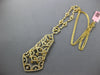 LARGE 3.77CT DIAMOND 14KT YELLOW GOLD TEAR DROP CHANDELIER BY THE YARD NECKLACE