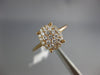 ESTATE WIDE .37CT DIAMOND 18K ROSE GOLD 3D CLASSIC 4 PRONG CLUSTER OVAL FUN RING