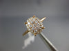 ESTATE WIDE .37CT DIAMOND 18K ROSE GOLD 3D CLASSIC 4 PRONG CLUSTER OVAL FUN RING