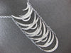 EXTRA LARGE 3.62CT DIAMOND 14K WHITE GOLD CRISS CROSS HAPPY FACE LARIAT NECKLACE