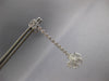 ANTIQUE LARGE ROSE CUT 3.70CT DIAMOND 18KT WHITE GOLD 3D FLOWER HANGING EARRINGS