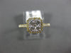 ESTATE .60CT DIAMOND 18KT YELLOW GOLD 3D CLUSTER SQUARE OCTAGON FRIENDSHIP RING