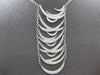 EXTRA LARGE 3.62CT DIAMOND 14K WHITE GOLD CRISS CROSS HAPPY FACE LARIAT NECKLACE