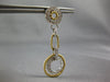 ESTATE .3CT DIAMOND 14KT 2 TONE GOLD 3D MULTI CIRCULAR HANGING FUN EARRINGS
