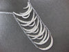 EXTRA LARGE 3.62CT DIAMOND 14K WHITE GOLD CRISS CROSS HAPPY FACE LARIAT NECKLACE