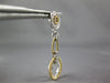 ESTATE .3CT DIAMOND 14KT 2 TONE GOLD 3D MULTI CIRCULAR HANGING FUN EARRINGS