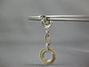 ESTATE .3CT DIAMOND 14KT 2 TONE GOLD 3D MULTI CIRCULAR HANGING FUN EARRINGS