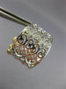 LARGE 2.26CT DIAMOND 18KT TRI COLOR GOLD MULTI ROW HOOP HUGGIE HANGING EARRINGS