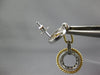 ESTATE .3CT DIAMOND 14KT 2 TONE GOLD 3D MULTI CIRCULAR HANGING FUN EARRINGS