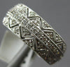 WIDE .85CT DIAMOND 14KT WHITE GOLD 3D FILIGREE 3/4TH ETERNITY ANNIVERSARY RING