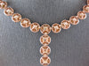 EXTRA LARGE 34.15CT PINK & FANCY YELLOW DIAMOND 18K ROSE GOLD 3D TENNIS NECKLACE