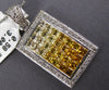 EXTRA LARGE 3.58CT DIAMOND & AAA YELLOW SAPPHIRE 14K WHITE GOLD FLOATING PENDANT