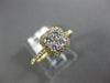 ESTATE .60CT DIAMOND 18KT YELLOW GOLD 3D CLUSTER SQUARE OCTAGON FRIENDSHIP RING