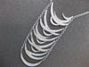 EXTRA LARGE 3.62CT DIAMOND 14K WHITE GOLD CRISS CROSS HAPPY FACE LARIAT NECKLACE
