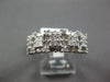 WIDE 1.36CT DIAMOND 18KT WHITE GOLD ROUND BAGUETTE & PRINCESS ANNIVERSARY RING