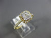 ESTATE .60CT DIAMOND 18KT YELLOW GOLD 3D CLUSTER SQUARE OCTAGON FRIENDSHIP RING
