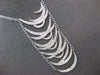EXTRA LARGE 3.62CT DIAMOND 14K WHITE GOLD CRISS CROSS HAPPY FACE LARIAT NECKLACE