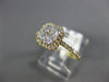 ESTATE .60CT DIAMOND 18KT YELLOW GOLD 3D CLUSTER SQUARE OCTAGON FRIENDSHIP RING