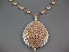 EXTRA LARGE 29.04CT WHITE & PINK DIAMOND 18KT WHITE & ROSE GOLD TENNIS NECKLACE