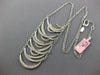 EXTRA LARGE 3.62CT DIAMOND 14K WHITE GOLD CRISS CROSS HAPPY FACE LARIAT NECKLACE