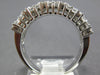 WIDE 1.36CT DIAMOND 18KT WHITE GOLD ROUND BAGUETTE & PRINCESS ANNIVERSARY RING