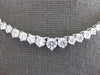 ESTATE 9.0CT DIAMOND 14KT WHITE GOLD 3D CLASSIC ROUND GRADUATING TENNIS NECKLACE