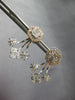 1.55CT DIAMOND 14KT WHITE & ROSE GOLD ROUND & BAGUETTE JACKET HANGING EARRINGS