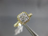 ESTATE .60CT DIAMOND 18KT YELLOW GOLD 3D CLUSTER SQUARE OCTAGON FRIENDSHIP RING