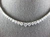 ESTATE 9.0CT DIAMOND 14KT WHITE GOLD 3D CLASSIC ROUND GRADUATING TENNIS NECKLACE