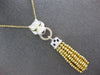 LARGE 1.95CT DIAMOND & AAA EMERALD 14K YELLOW GOLD PANTHER BY THE YARD NECKLACE
