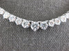 ESTATE 9.0CT DIAMOND 14KT WHITE GOLD 3D CLASSIC ROUND GRADUATING TENNIS NECKLACE