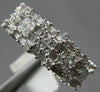 WIDE 1.36CT DIAMOND 18KT WHITE GOLD ROUND BAGUETTE & PRINCESS ANNIVERSARY RING