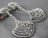 EXTRA LARGE 3.1CT DIAMOND 14K WHITE GOLD ETOILE TEAR DROP HEART HANGING EARRINGS