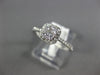 ESTATE .36CT DIAMOND 18KT WHITE GOLD CLASSIC CLUSTER SQUARE HALO FRIENDSHIP RING