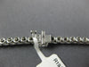 ESTATE 9.0CT DIAMOND 14KT WHITE GOLD 3D CLASSIC ROUND GRADUATING TENNIS NECKLACE