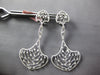 EXTRA LARGE 3.1CT DIAMOND 14K WHITE GOLD ETOILE TEAR DROP HEART HANGING EARRINGS
