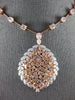 EXTRA LARGE 29.04CT WHITE & PINK DIAMOND 18KT WHITE & ROSE GOLD TENNIS NECKLACE