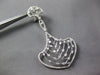 EXTRA LARGE 3.1CT DIAMOND 14K WHITE GOLD ETOILE TEAR DROP HEART HANGING EARRINGS