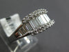 WIDE 1.20CT DIAMOND 14KT WHITE GOLD 3D ROUND & BAGUETTE CHANNEL ANNIVERSARY RING